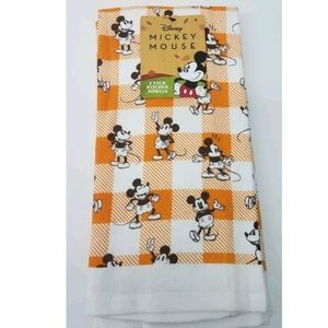 Disney Mickey Mouse 2 pack Orange Kitchen Towels